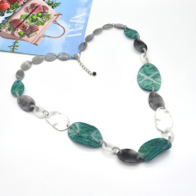 2020 2021 green galaxy neck jewelry for female party gift stylish acrylic long necklace